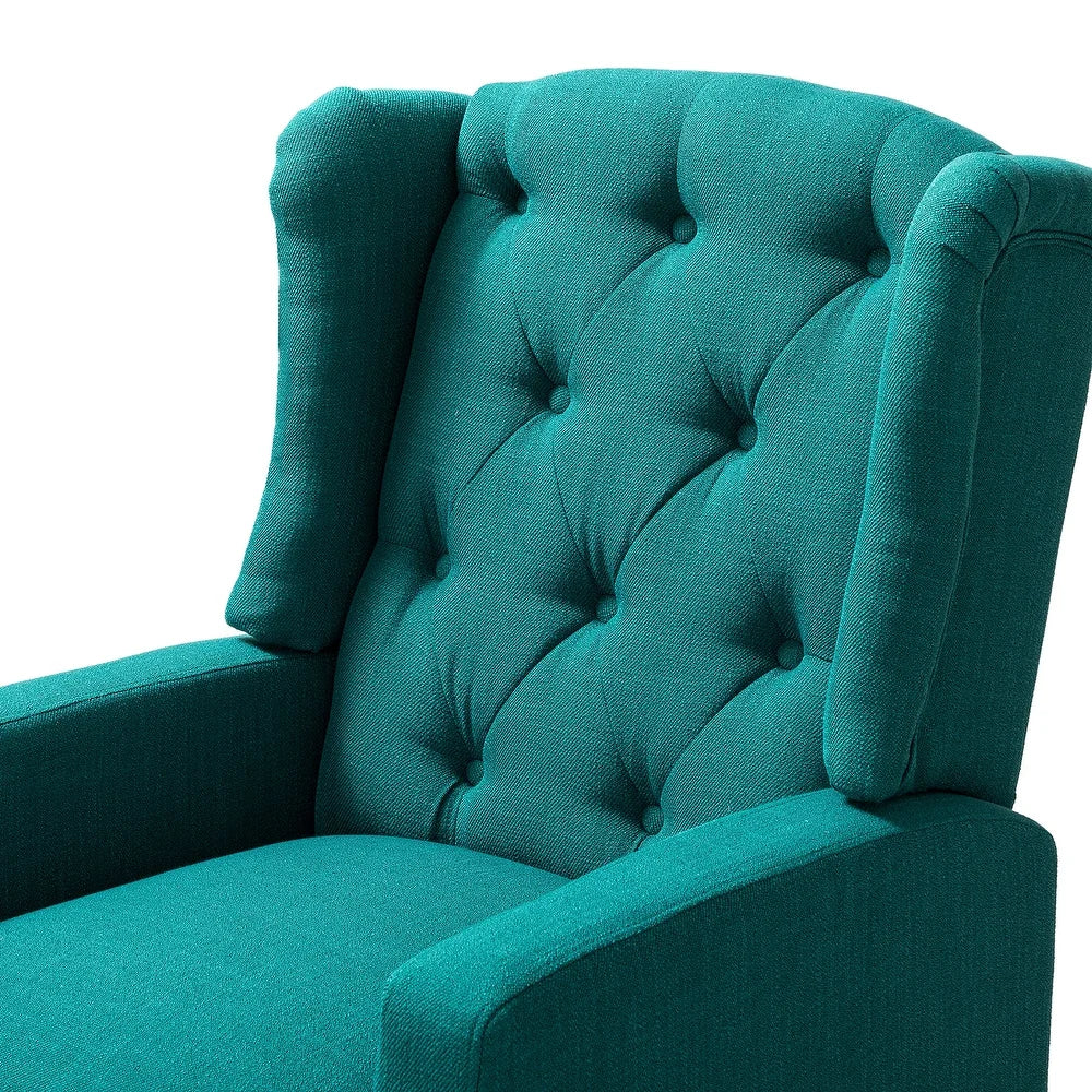 Debora Wingback Button Tufted Push-back Recliners Set of 2
