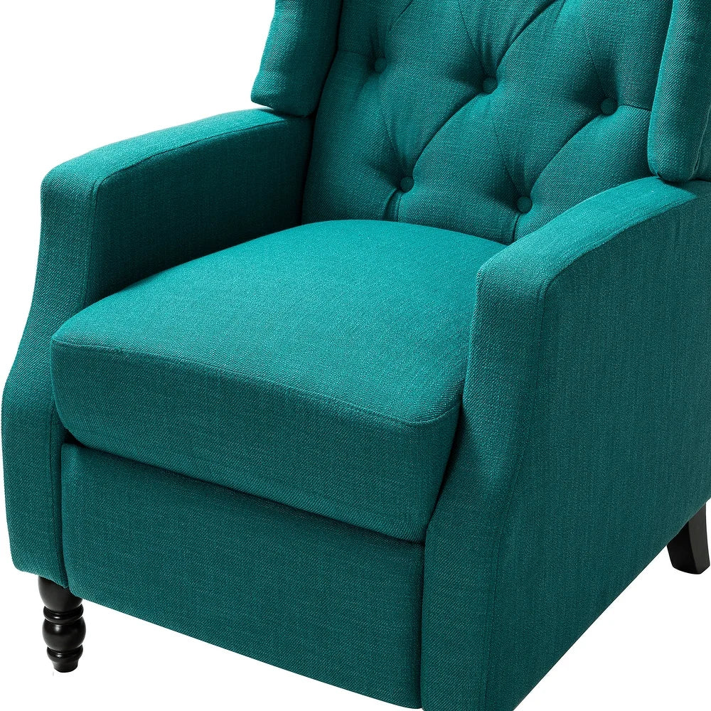 Debora Wingback Button Tufted Push-back Recliners Set of 2