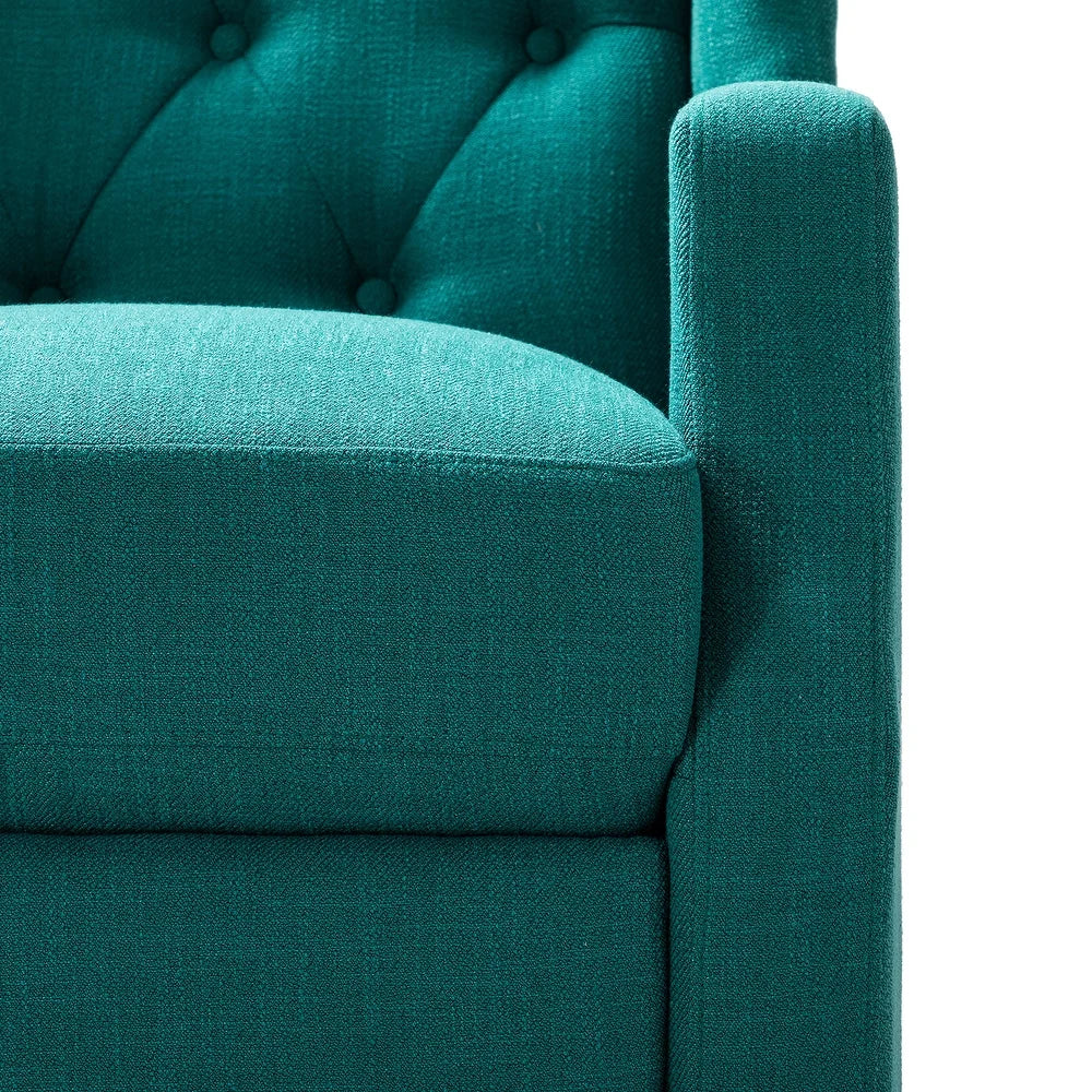 Debora Wingback Button Tufted Push-back Recliners Set of 2