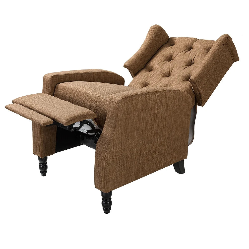 Debora Wingback Button Tufted Push-back Recliners Set of 2