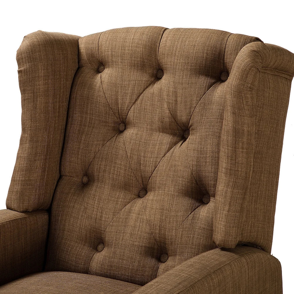 Debora Wingback Button Tufted Push-back Recliners Set of 2