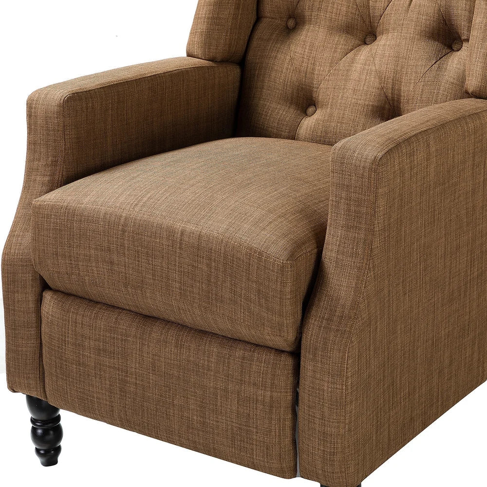 Debora Wingback Button Tufted Push-back Recliners Set of 2