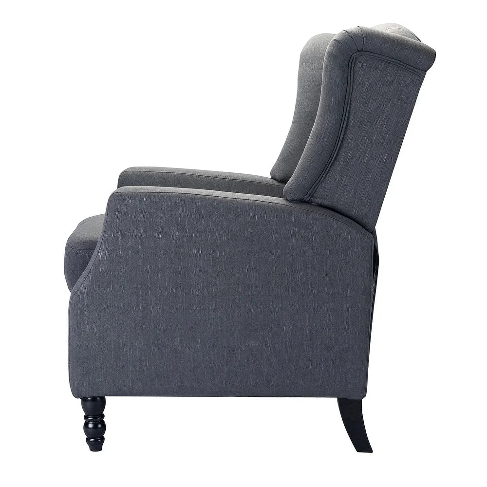 Debora Wingback Button Tufted Push-back Recliners Set of 2