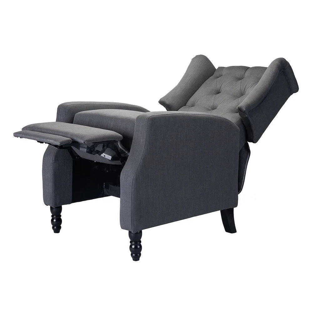 Debora Wingback Button Tufted Push-back Recliners Set of 2