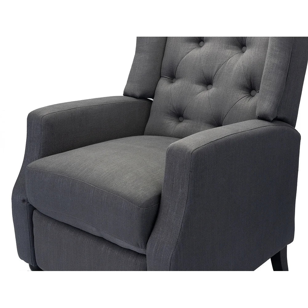 Debora Wingback Button Tufted Push-back Recliners Set of 2