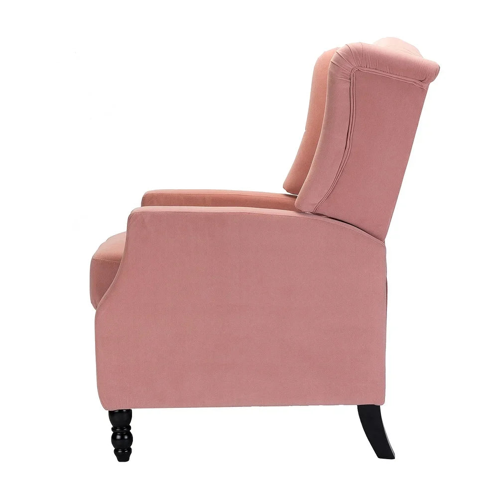 Debora Wingback Button Tufted Push-back Recliners Set of 2
