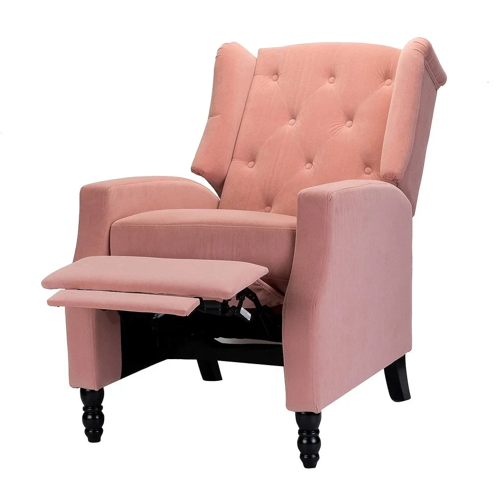 Debora Wingback Button Tufted Push-back Recliners Set of 2
