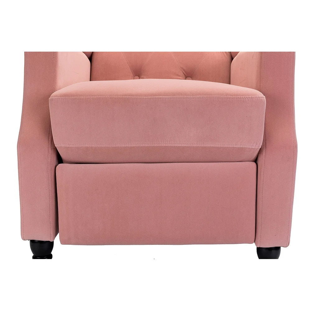 Debora Wingback Button Tufted Push-back Recliners Set of 2