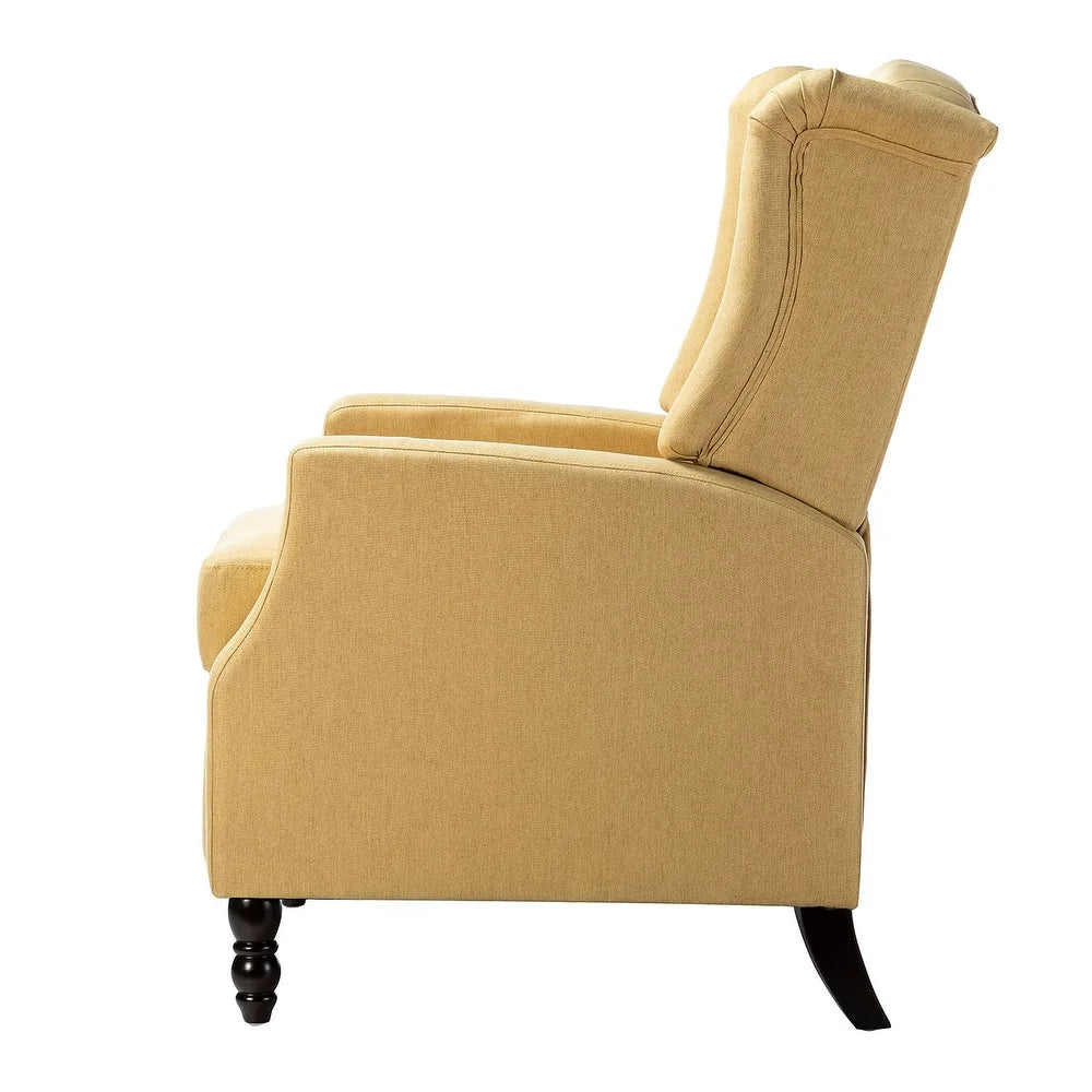 Debora Wingback Button Tufted Push-back Recliners Set of 2