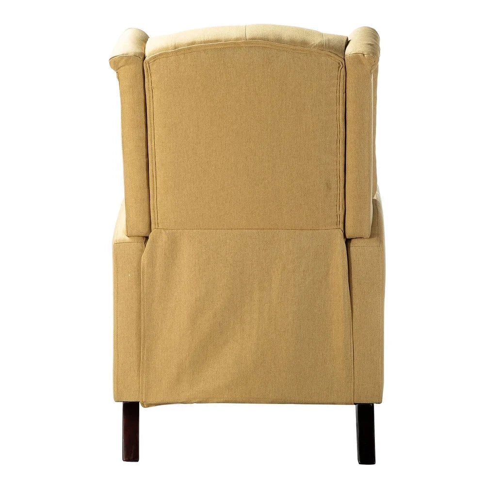 Debora Wingback Button Tufted Push-back Recliners Set of 2