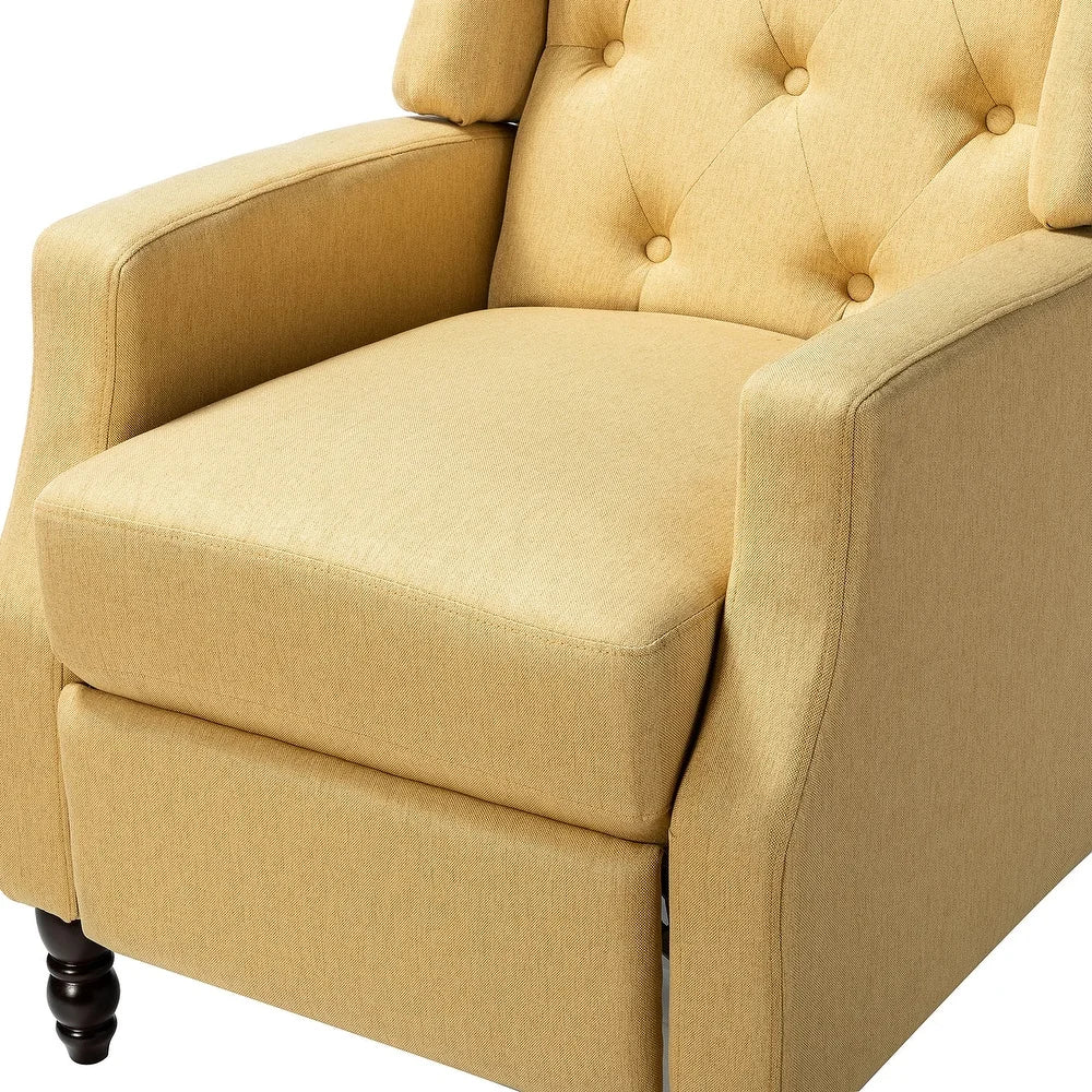 Debora Wingback Button Tufted Push-back Recliners Set of 2