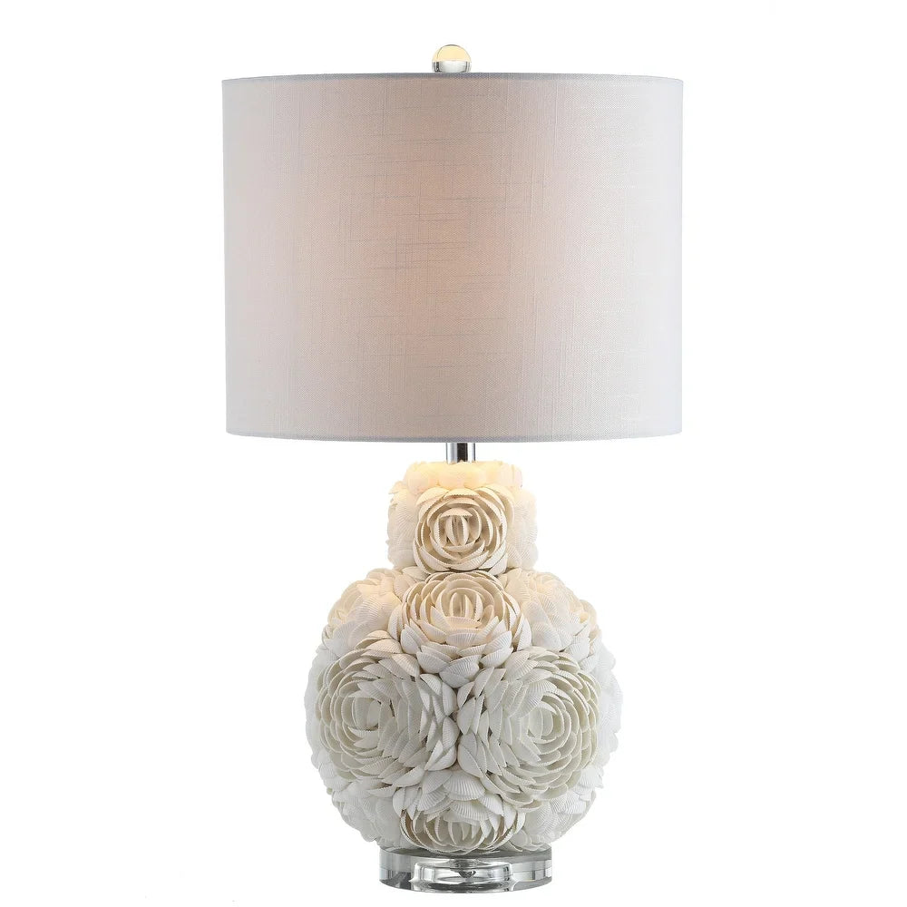 Dennis Rosette 24" LED Table Lamp, Cream