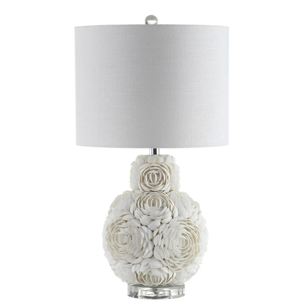 Dennis Rosette 24" LED Table Lamp, Cream