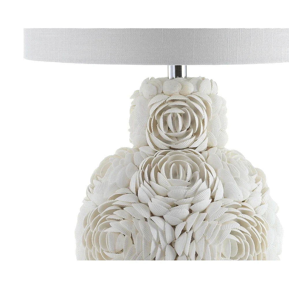Dennis Rosette 24" LED Table Lamp, Cream