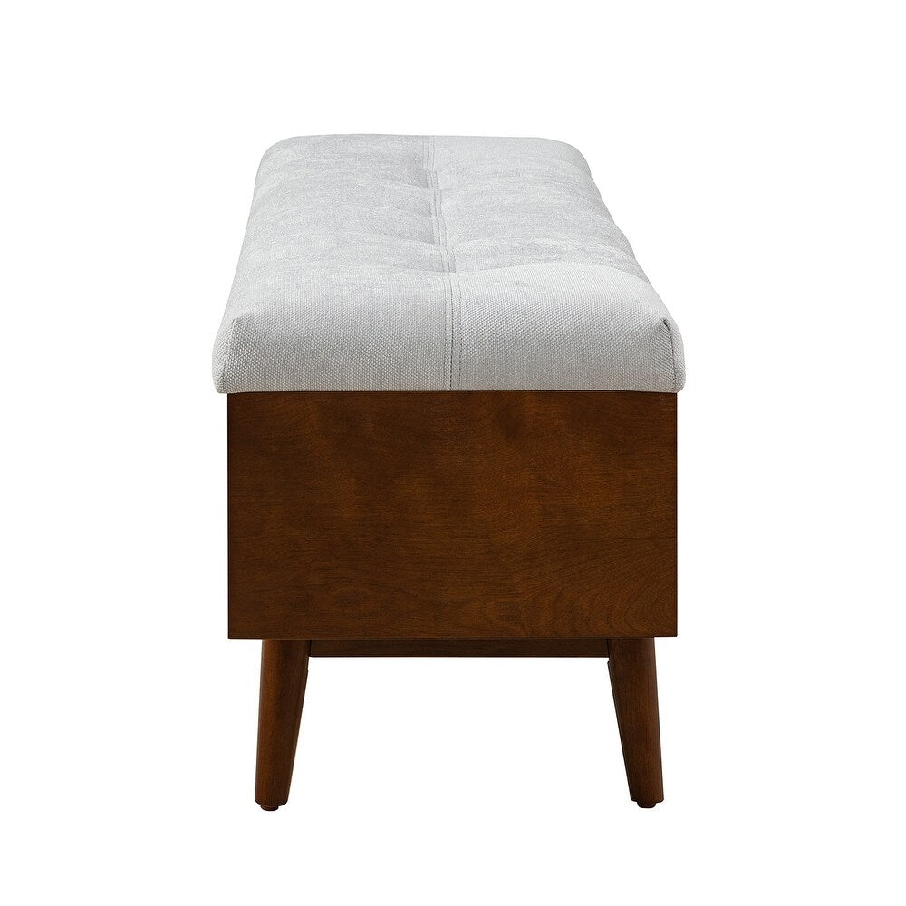 Dolly Mid-century Storage Bench with Storage Organizer