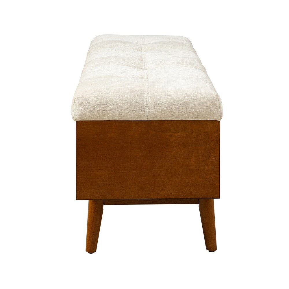 Dolly Mid-century Storage Bench with Storage Organizer
