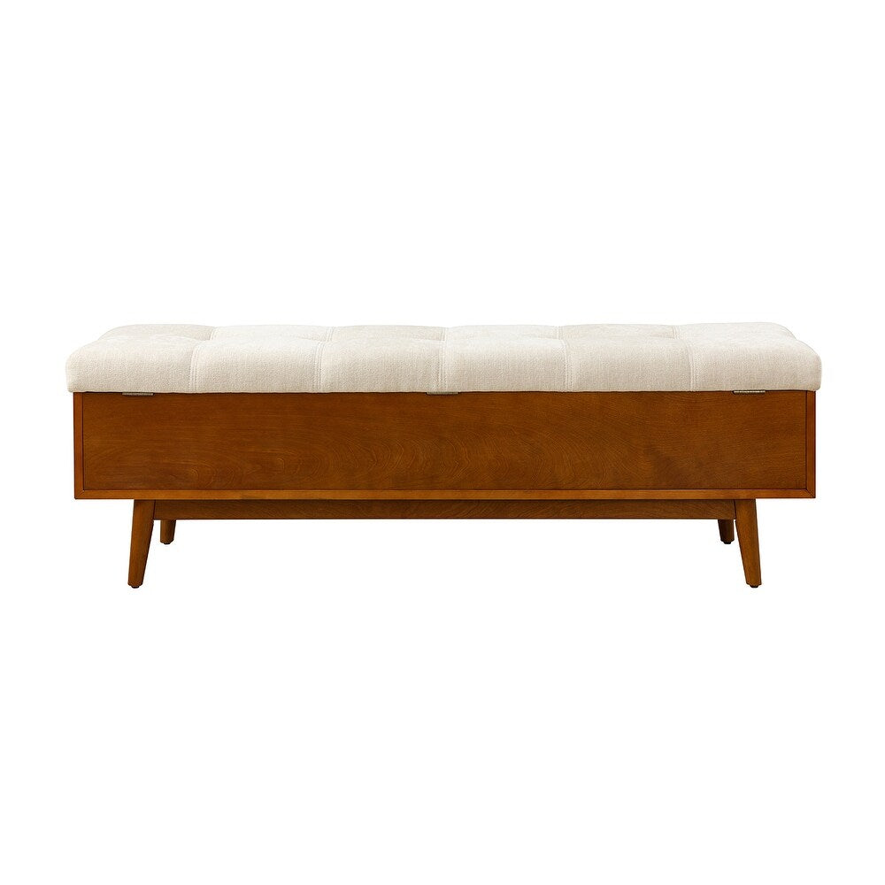 Dolly Mid-century Storage Bench with Storage Organizer