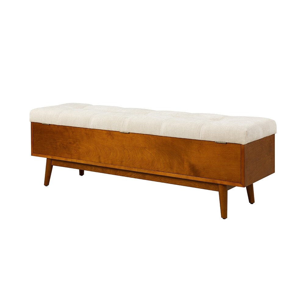 Dolly Mid-century Storage Bench with Storage Organizer