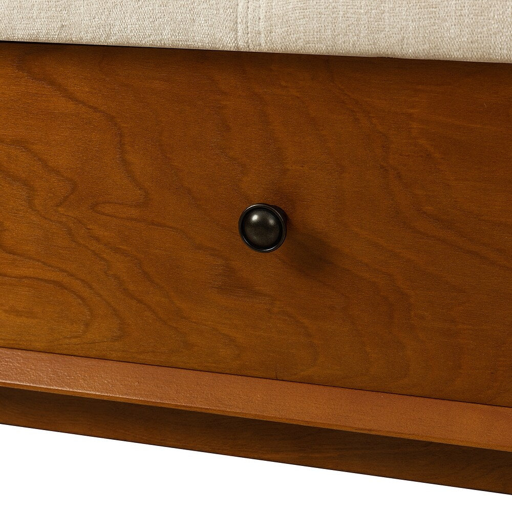 Dolly Mid-century Storage Bench with Storage Organizer