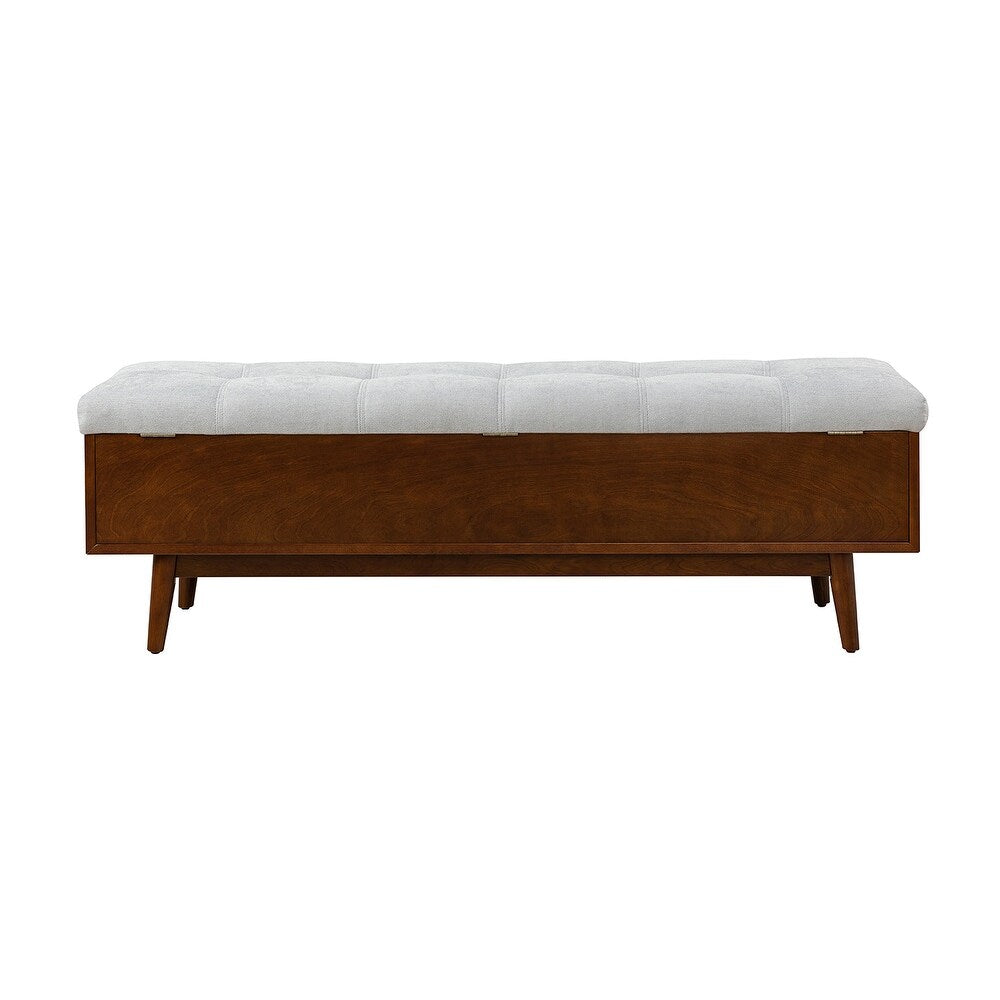 Dolly Mid-century Storage Bench with Storage Organizer