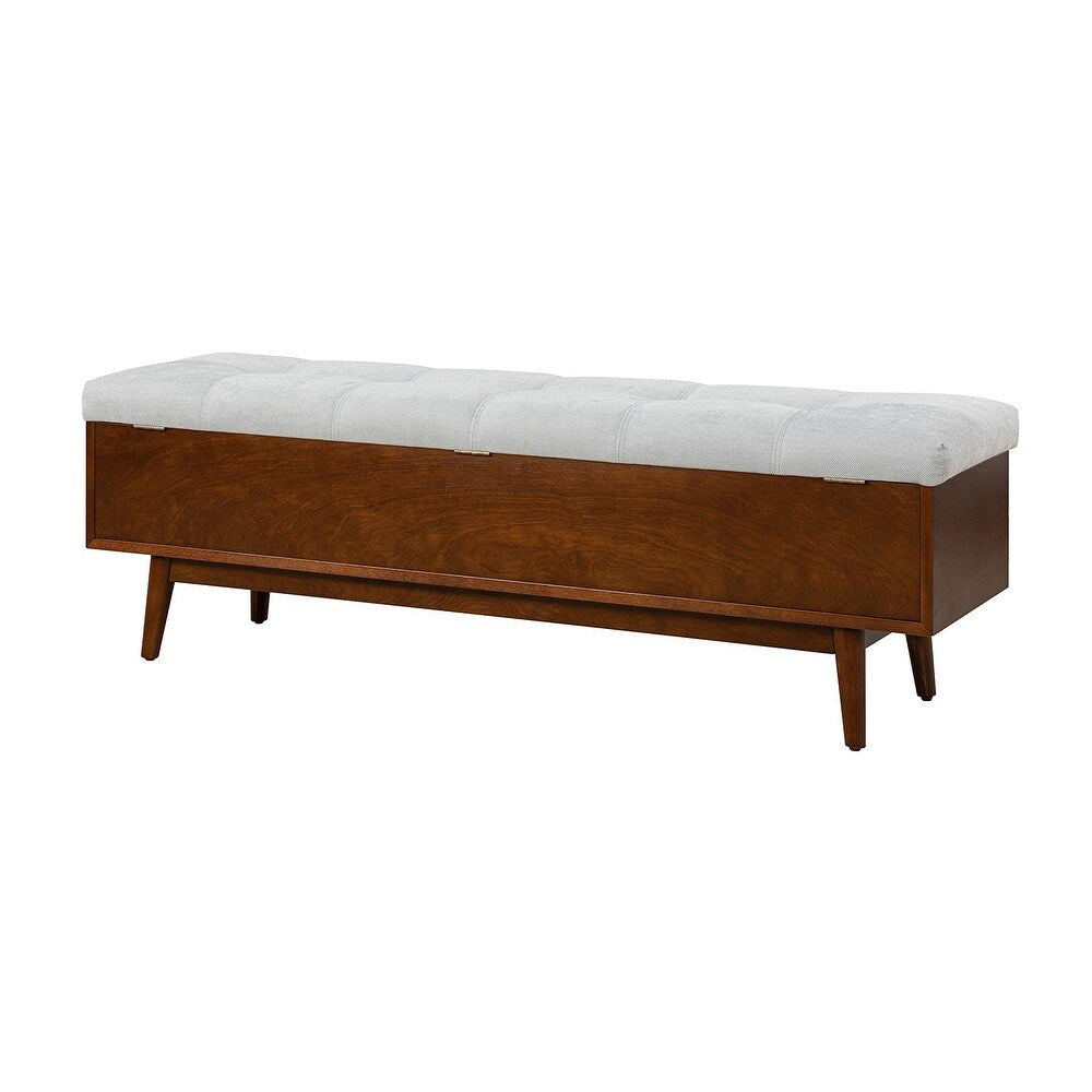 Dolly Mid-century Storage Bench with Storage Organizer