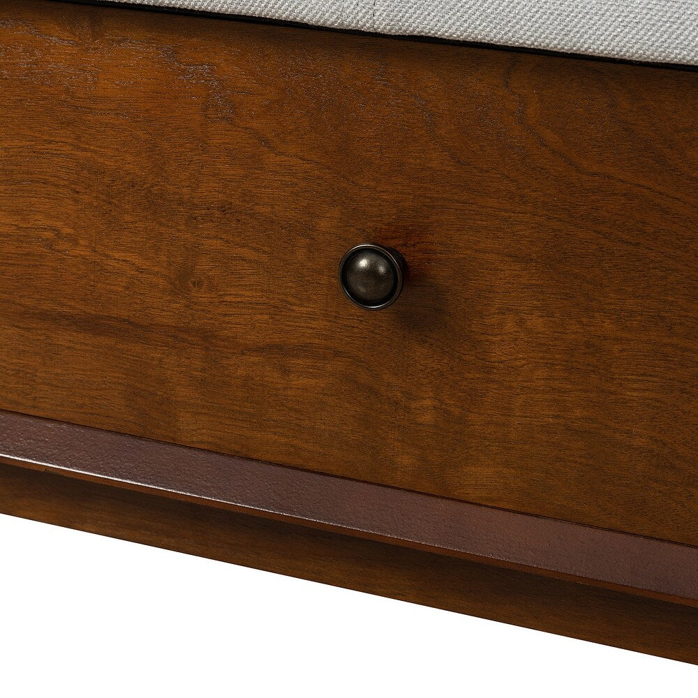 Dolly Mid-century Storage Bench with Storage Organizer