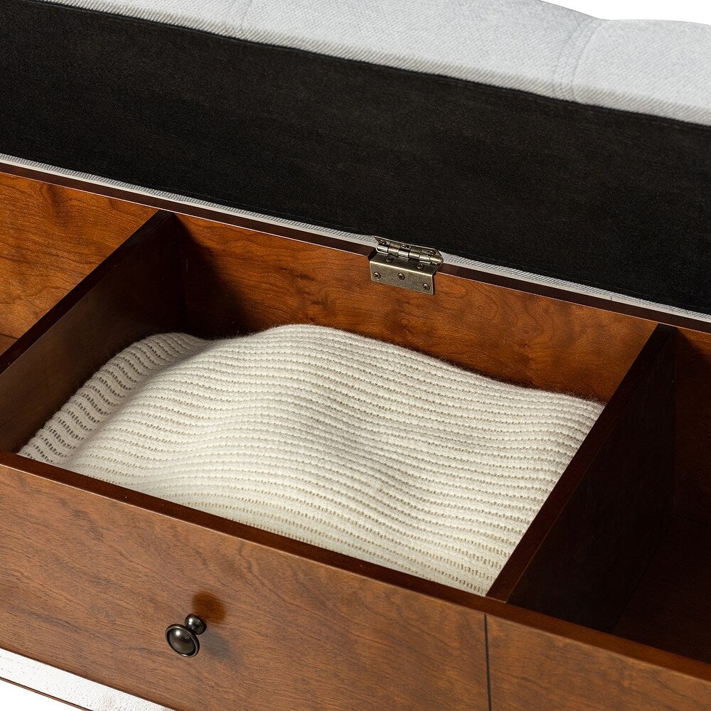 Dolly Mid-century Storage Bench with Storage Organizer