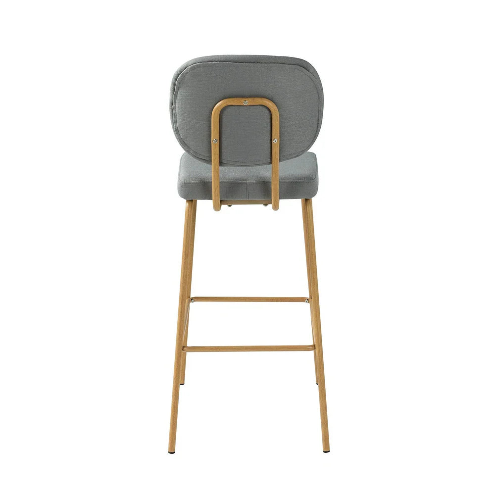 Duardo Modern Bar Stool with Metal Legs Set of 2