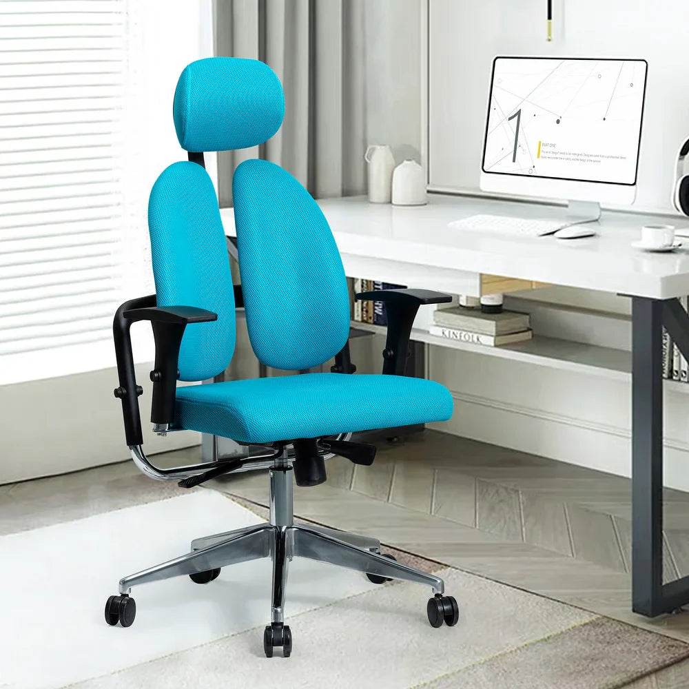 Easter Ergonomic Swivel Task Chair with Adjustable Height - TEAL