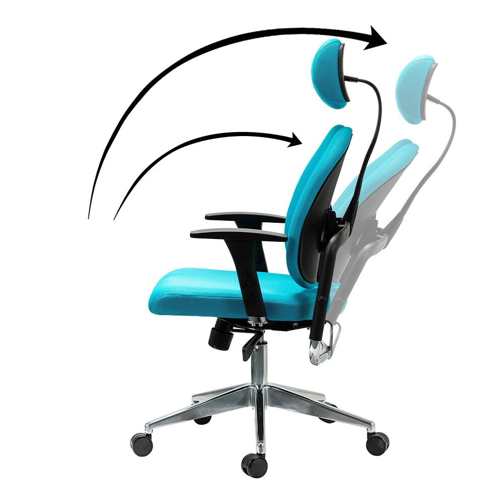 Easter Ergonomic Swivel Task Chair with Adjustable Height - TEAL