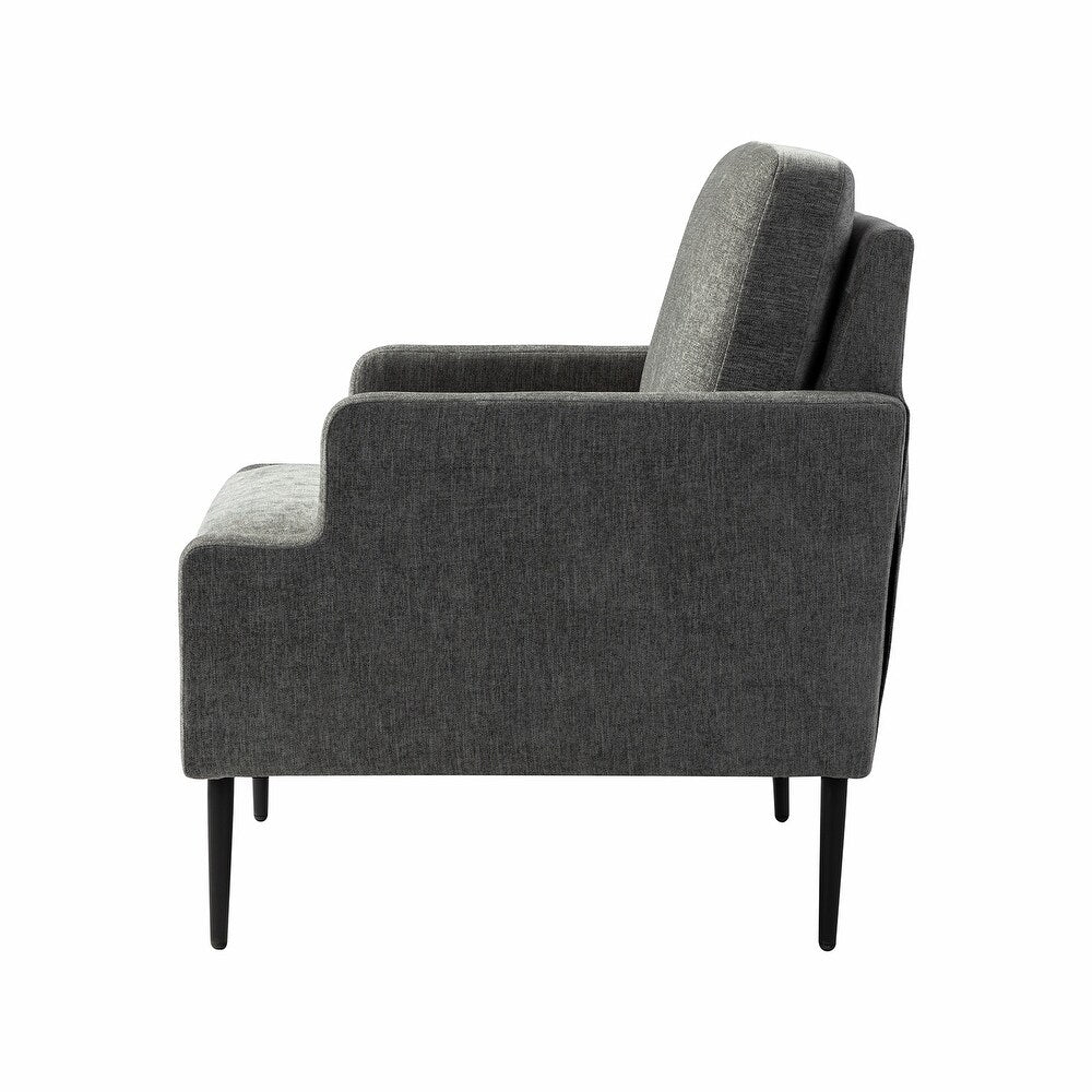 Eckhard Mid-century Modern Upholstery Accent Chair with Metal Legs