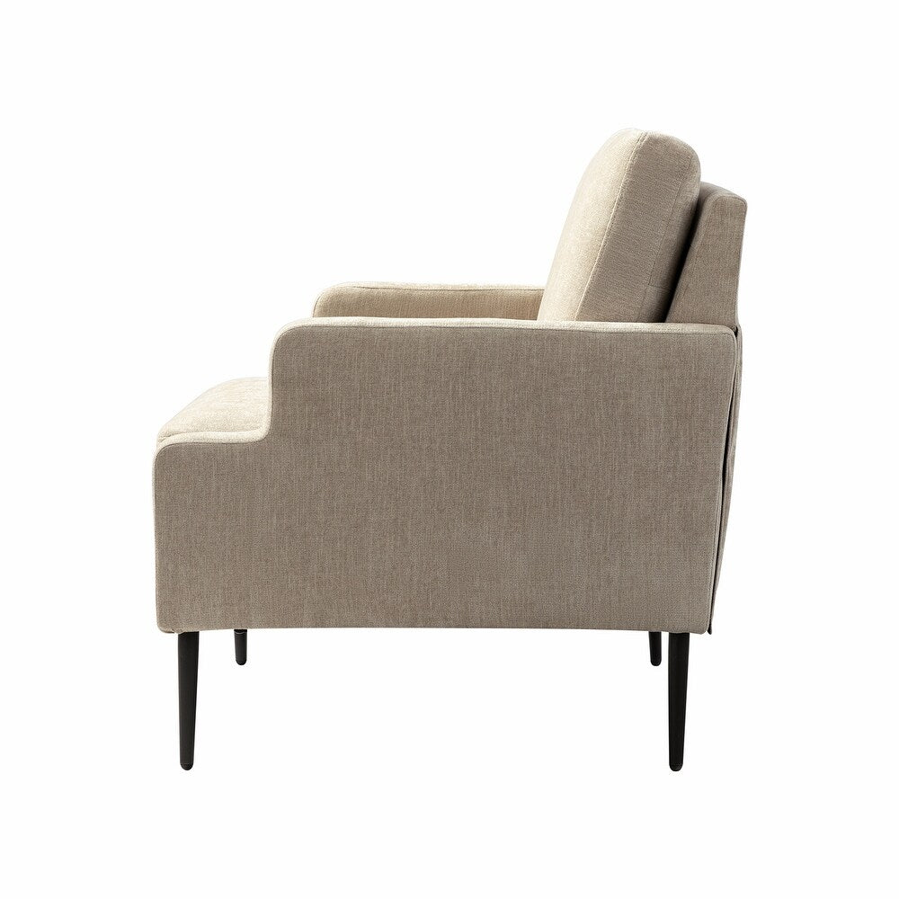 Eckhard Mid-century Modern Upholstery Accent Chair with Metal Legs