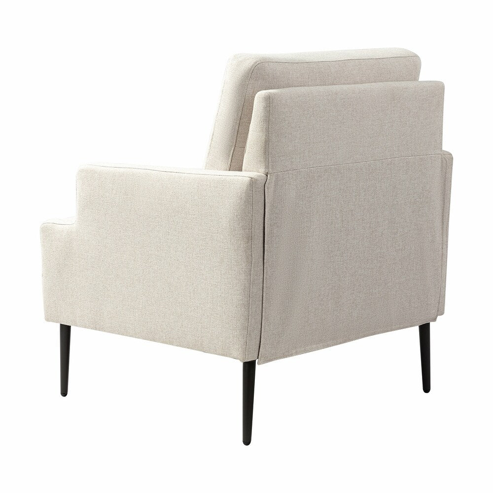 Eckhard Mid-century Modern Upholstery Accent Chair with Metal Legs