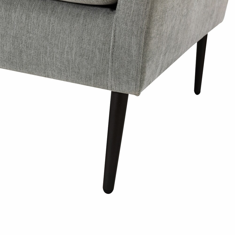 Eckhard Mid-century Modern Upholstery Accent Chair with Metal Legs