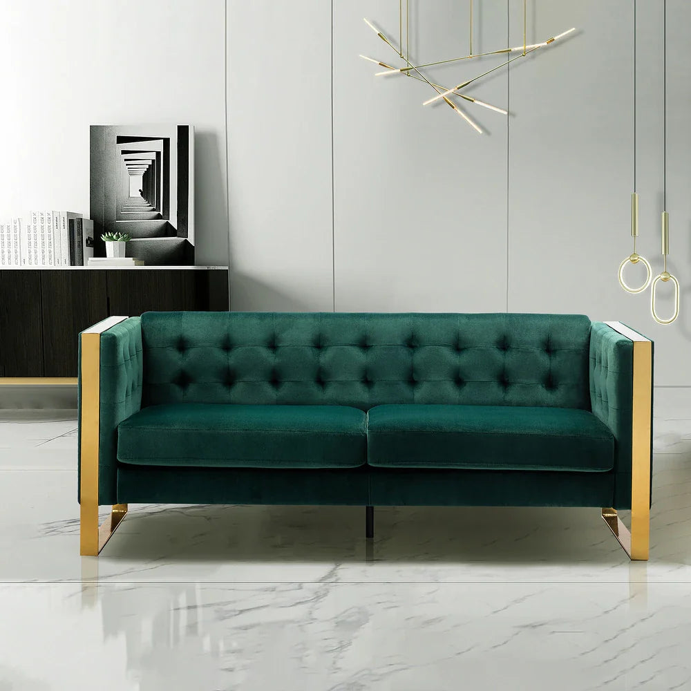 Emiliano Comfy 76" Tufted Sofa with Removable Seat