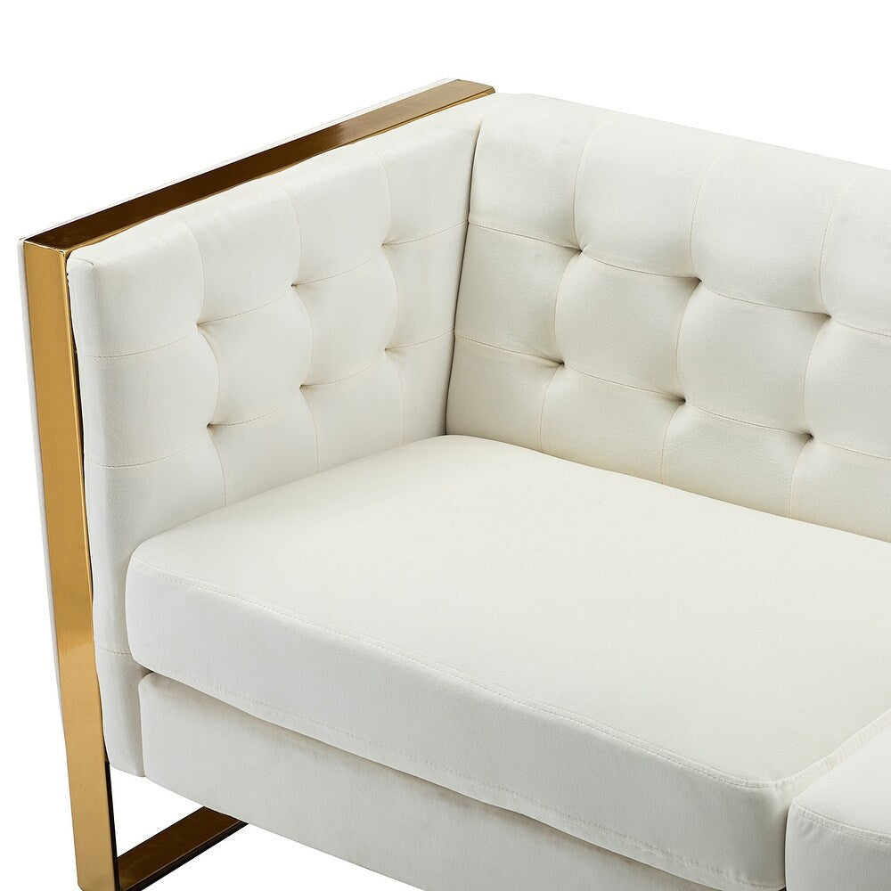 Emiliano Comfy 76" Tufted Sofa with Removable Seat
