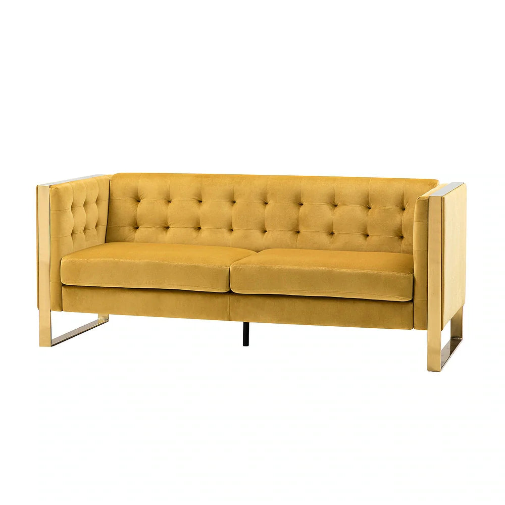 Emiliano Comfy 76" Tufted Sofa with Removable Seat