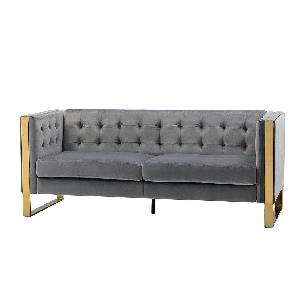 Emiliano Comfy 76" Tufted Sofa with Removable Seat