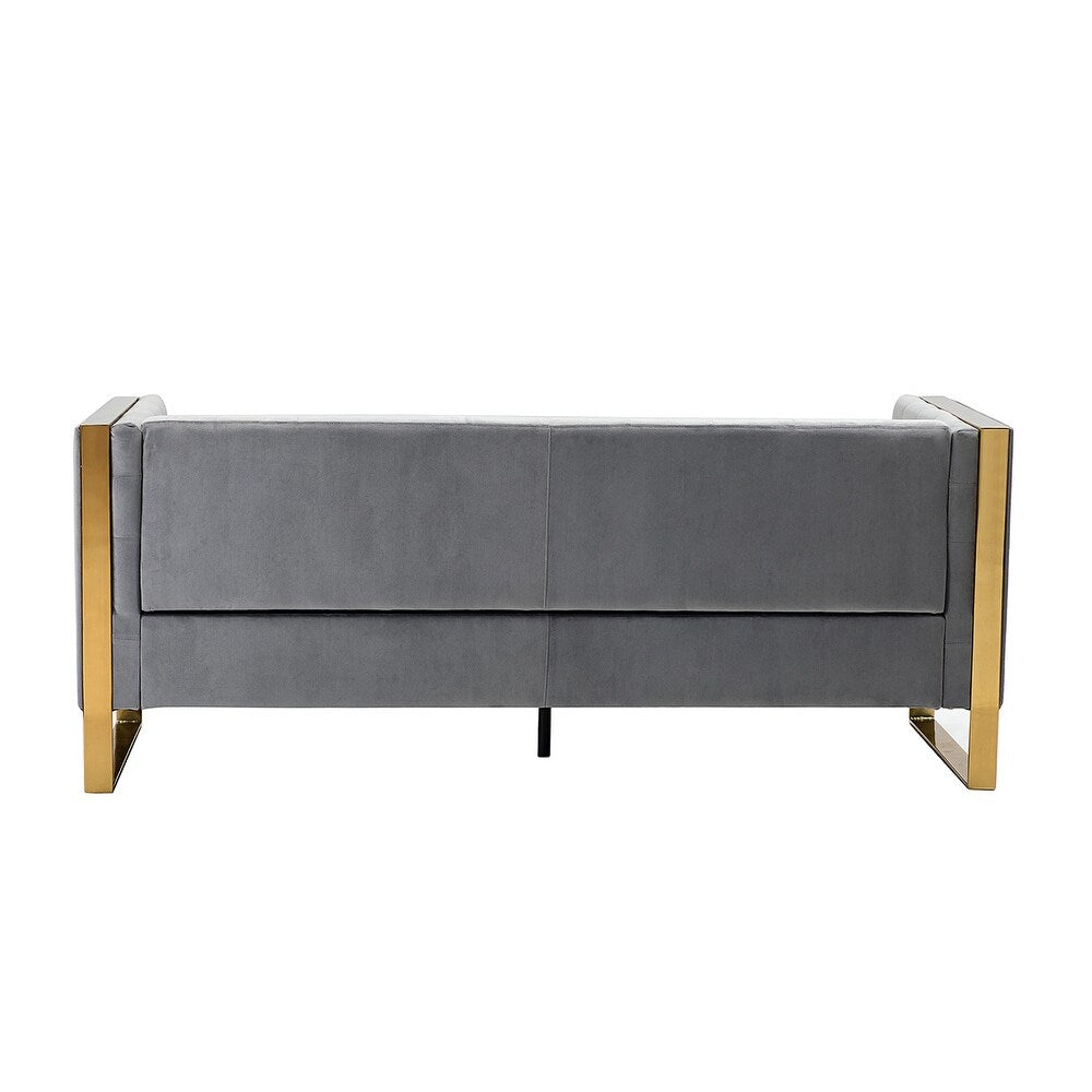 Emiliano Comfy 76" Tufted Sofa with Removable Seat