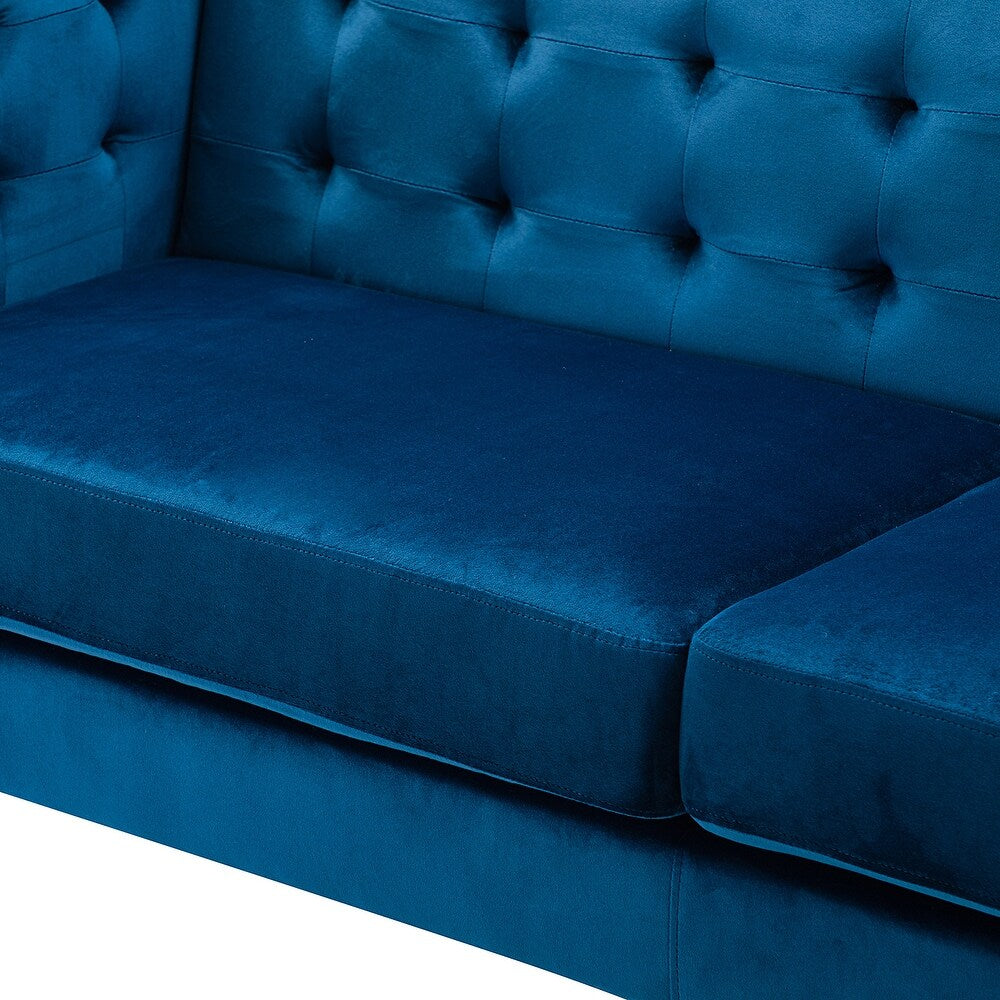 Emiliano Comfy 76" Tufted Sofa with Removable Seat