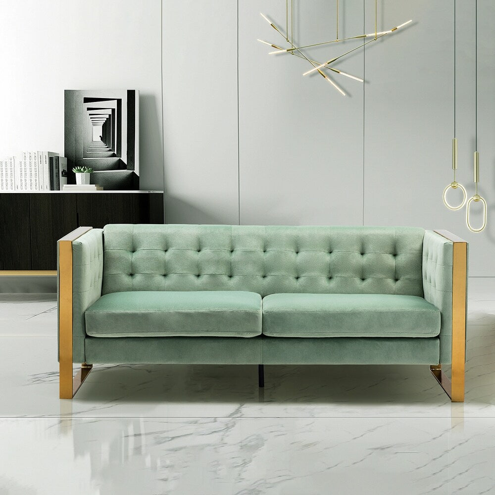 Emiliano Comfy 76" Tufted Sofa with Removable Seat