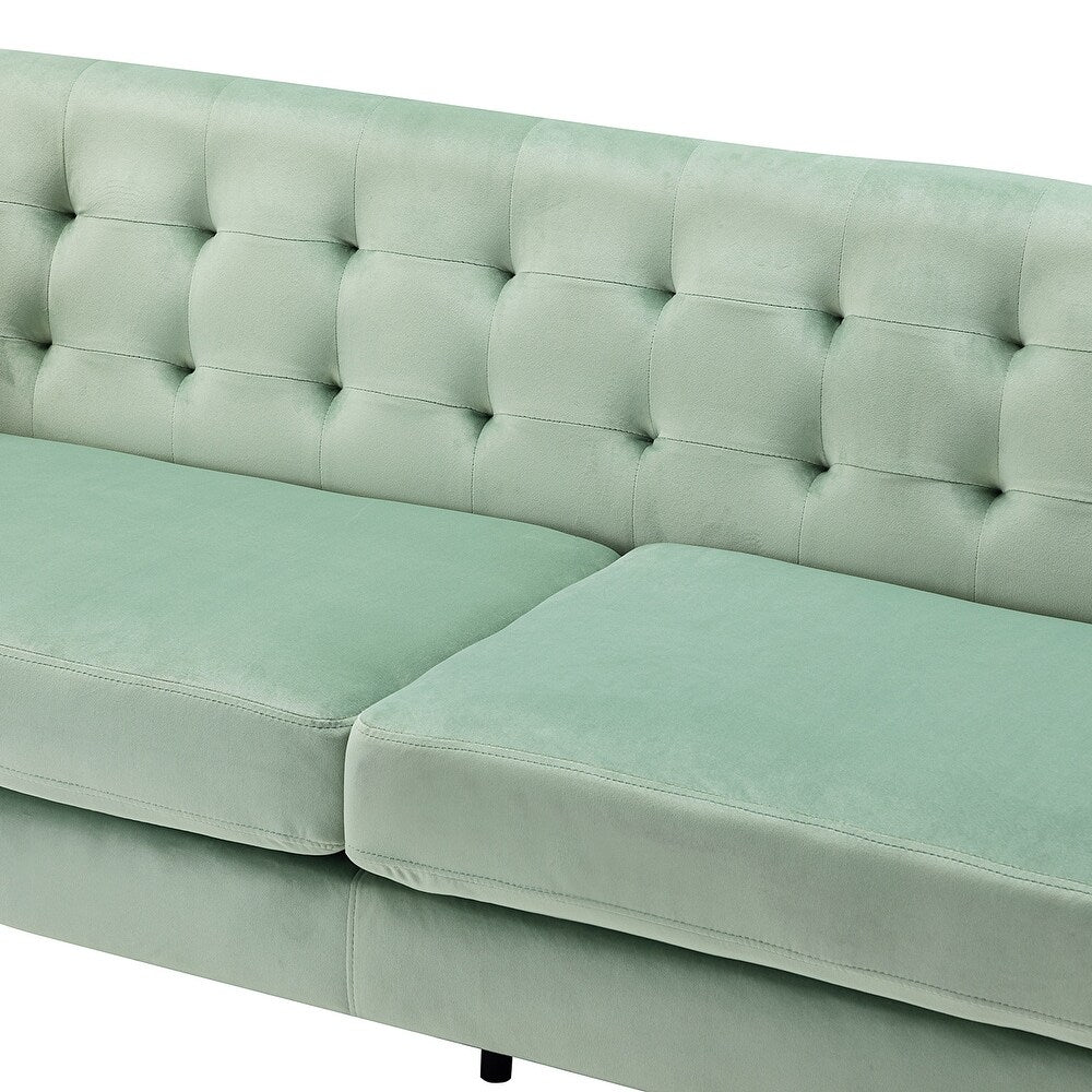 Emiliano Comfy 76" Tufted Sofa with Removable Seat