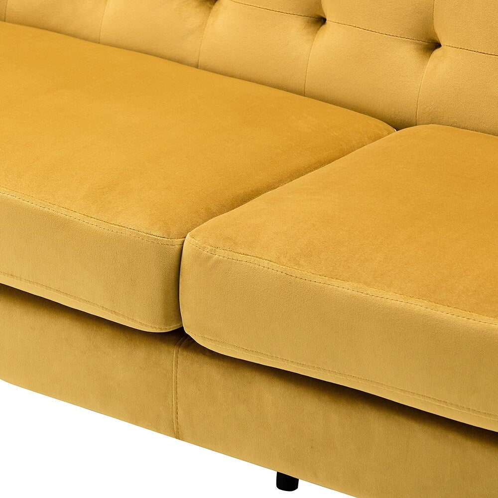 Emiliano Comfy 76" Tufted Sofa with Removable Seat
