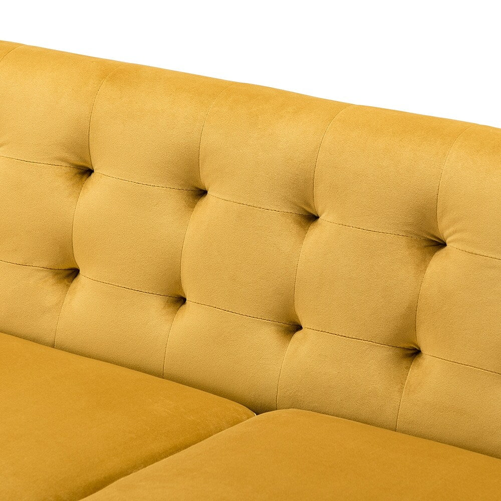 Emiliano Comfy 76" Tufted Sofa with Removable Seat