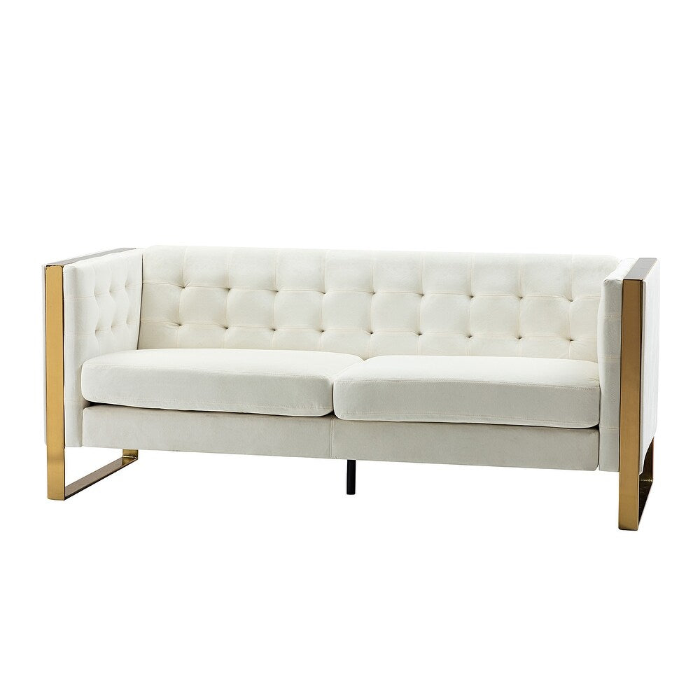 Emiliano Comfy 76" Tufted Sofa with Removable Seat