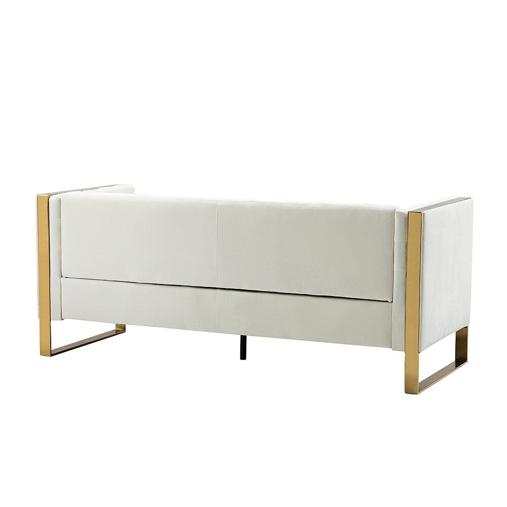 Emiliano Comfy 76" Tufted Sofa with Removable Seat