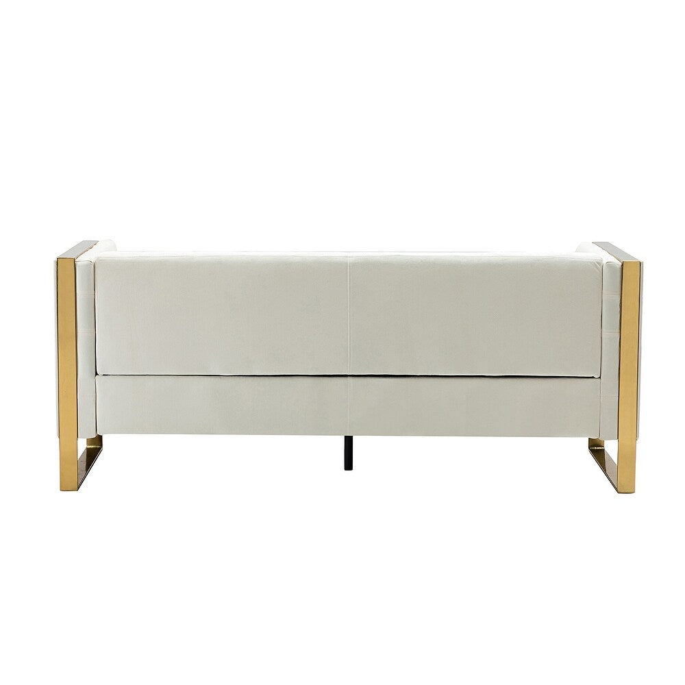 Emiliano Comfy 76" Tufted Sofa with Removable Seat