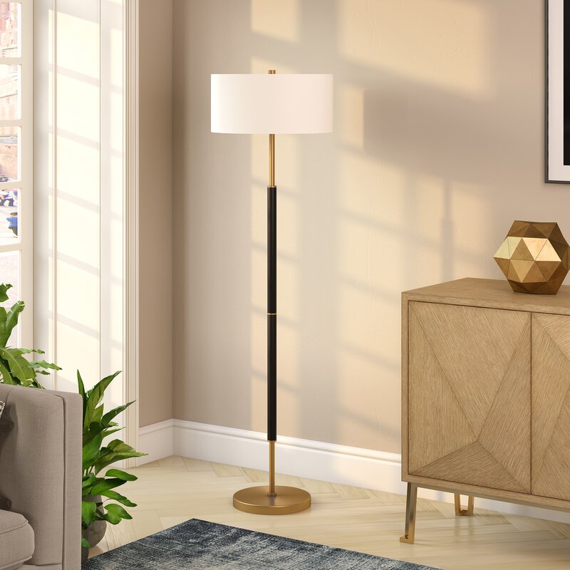 Contemporary Metallic Accents 61.5" Floor Lamp
