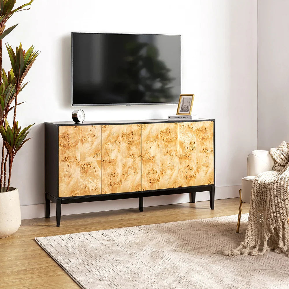 Emst Contemporary Sideboard Storage Cabinet with 4 Doors