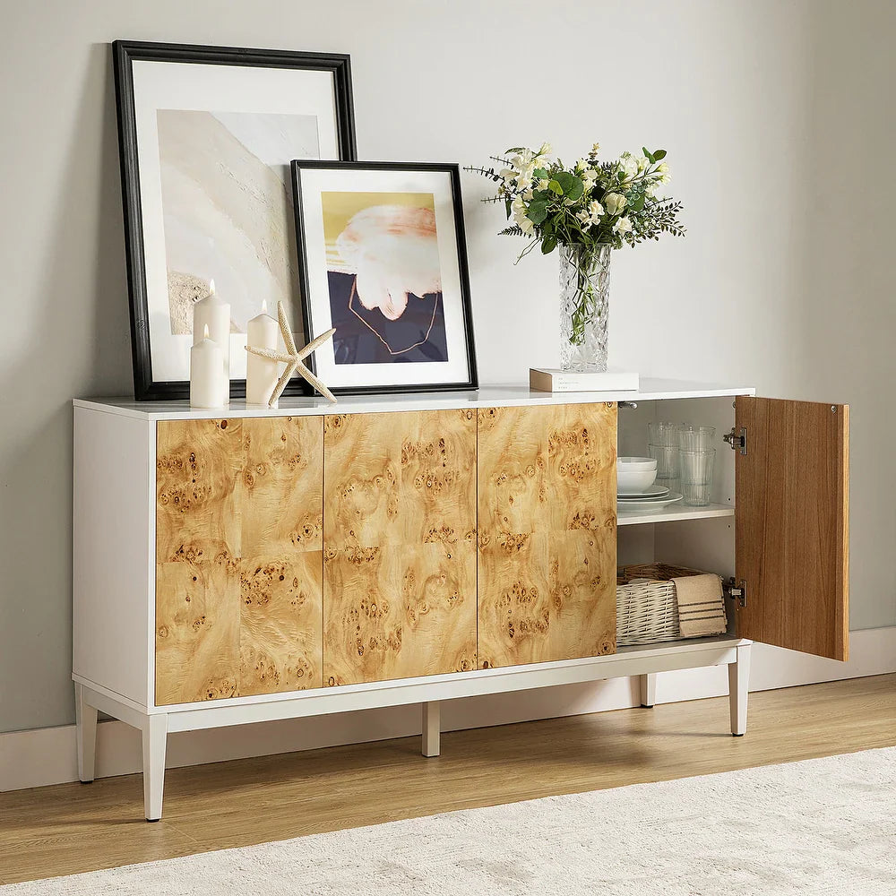 Emst Contemporary Sideboard Storage Cabinet with 4 Doors